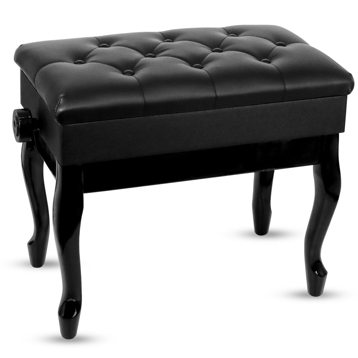 5 Core Piano Bench 3" Padded Cushioned Stool Wooden Heavy Duty Musician Chair