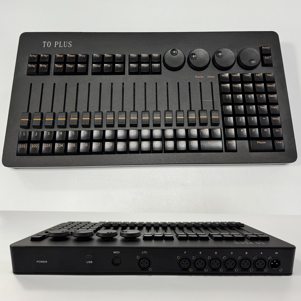 T0 Plus Mini Command Fader Wing on PC DJ Console for MA2 Light Software