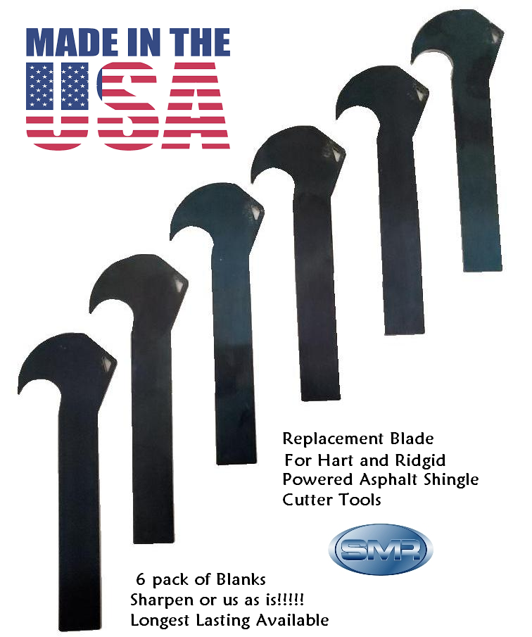 Roofing Cutter Blades for Shingles Asphalt Roof Roofing Fits Ridgid Hart 6 PACK