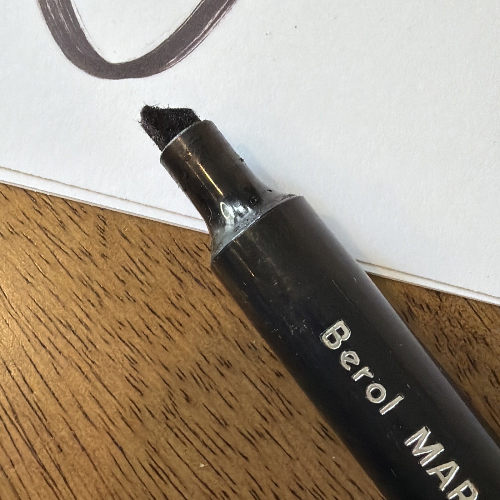 Vintage Berol Marker Black 8800 USA Made Clip On Tested Works Movie Prop