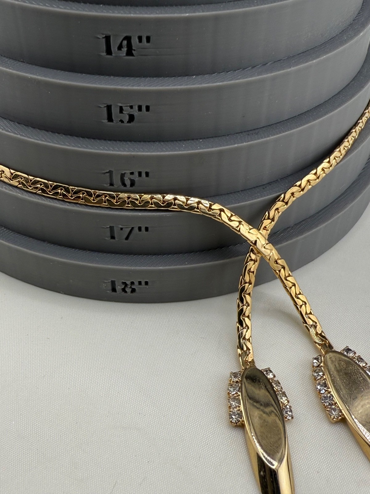 Vintage Park Lane Necklace Earring Set Clip Ons Gold Tone Rhinestone 17”