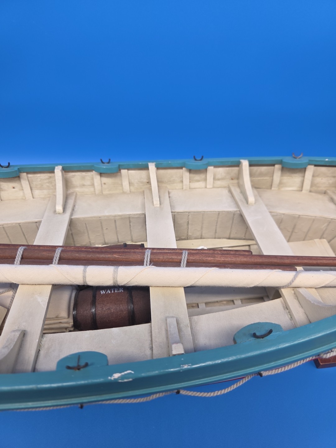 Vintage RMS Titanic Lifeboat No. 14 Replica 32" Wooden Model + Stands VERY NICE!