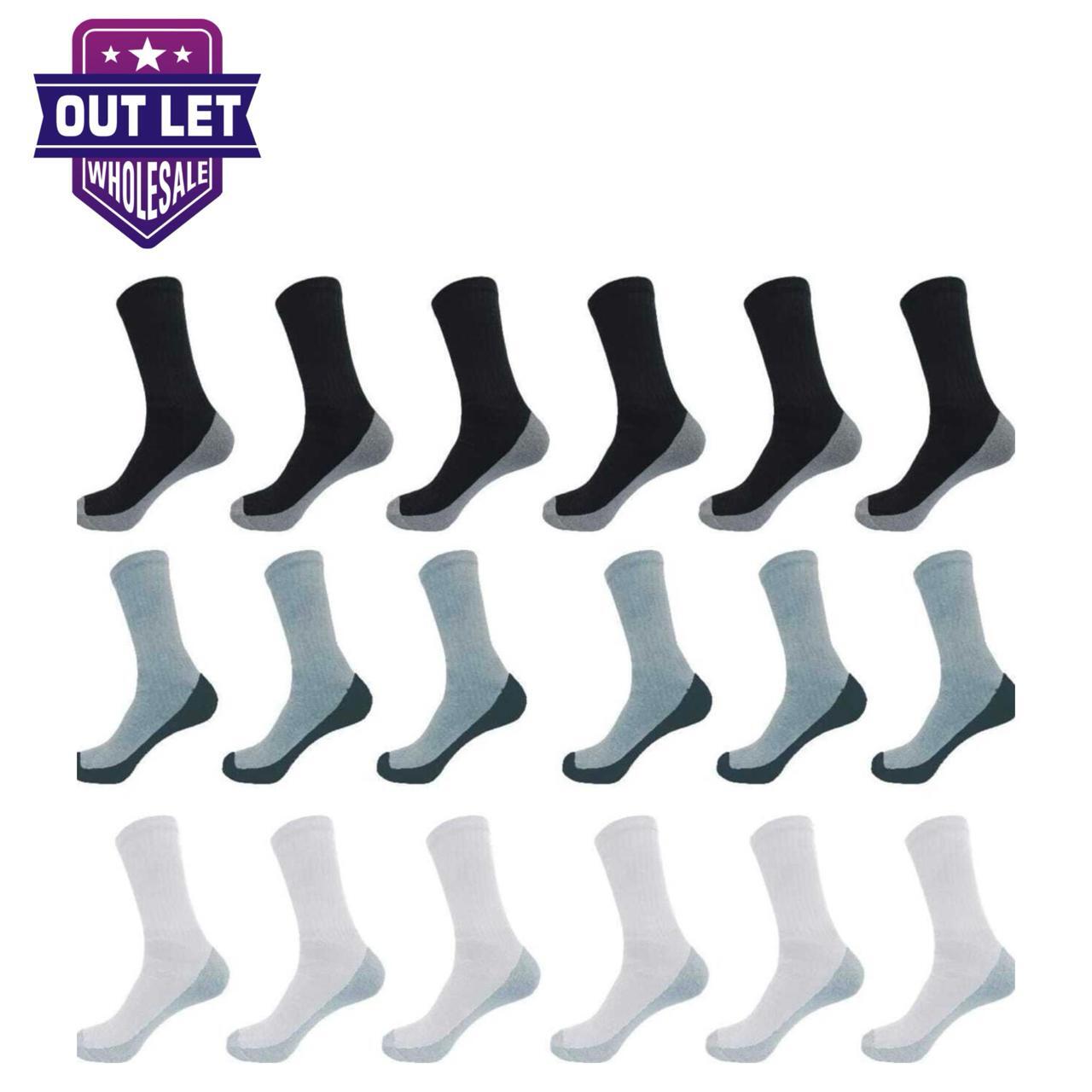 Wholesale Bulk Lots Men's Cushion Cotton Crew Sports socks size 9-11 13-15
