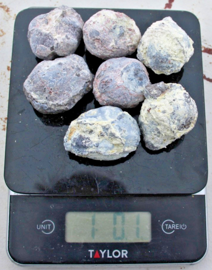 One Pound, 5-7 Whole Dugway Geodes • 1.5" - 2.0" diam.