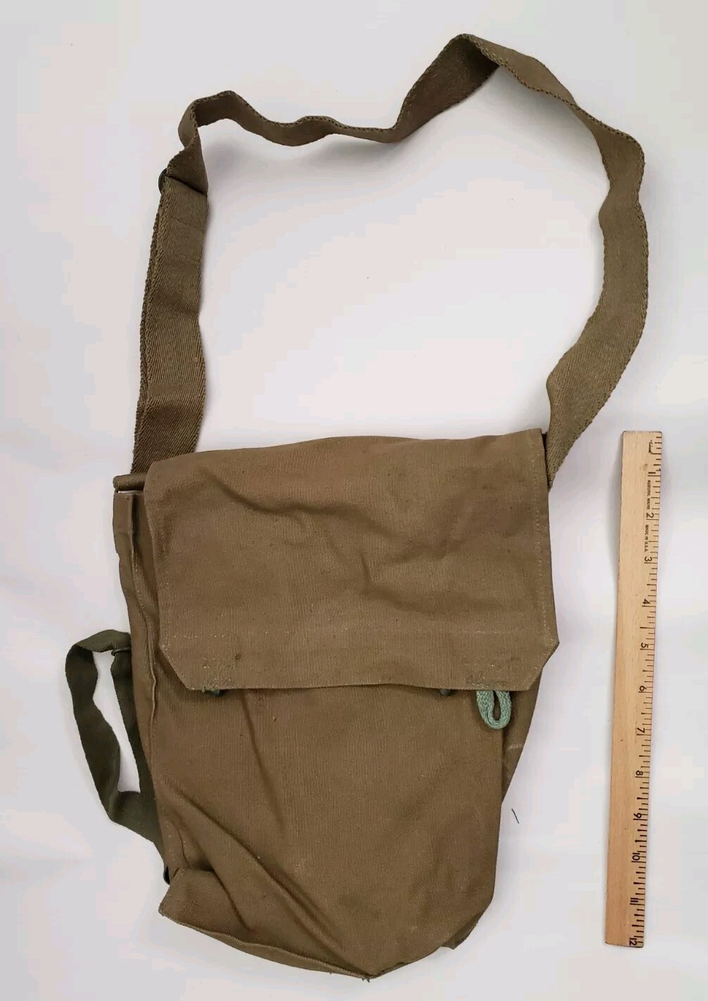 Vintage Czech Military Bread Bag Satchel Shoulder Bag Army Purse 1960s Dates