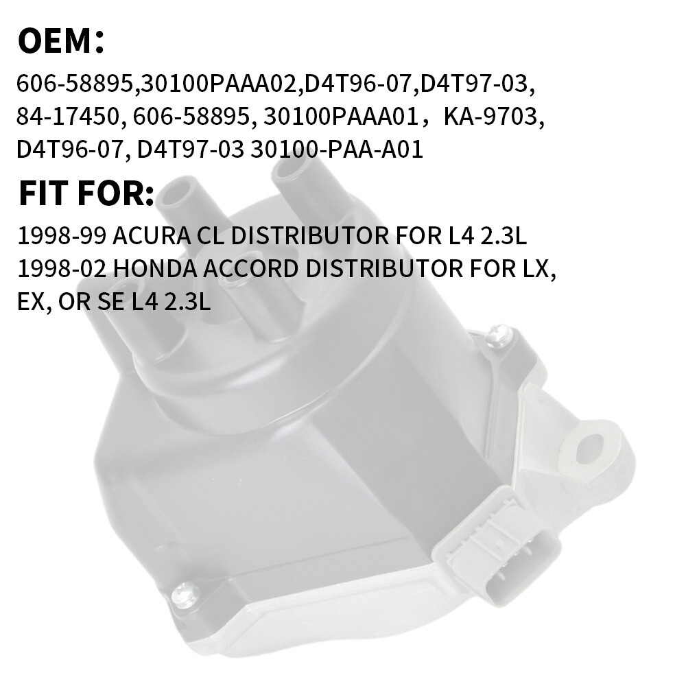 Distributor &Wire &Spark Plug For 1998-2002 Honda Accord 2.3L 1998-1999 Acura CL