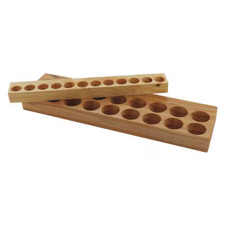 Techniks 04292-22 Wooden Collet Holding Tray, Er32, Holds 22