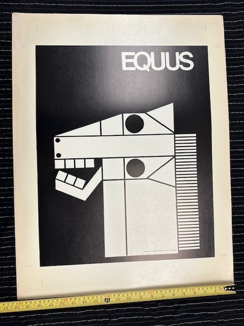 EQUUS UNCUT POSTER VINTAGE 1977 FIRST EDITION 20''x26'' RARE
