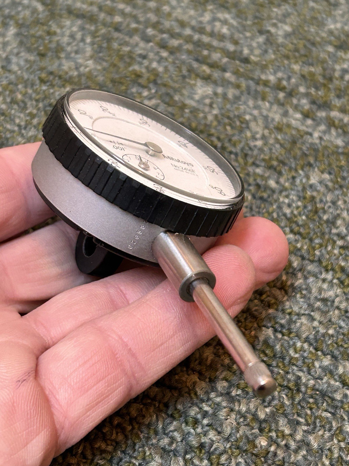 MITUTOYO No.2416F Precision Dial Indicator 1" Range .001" Grads