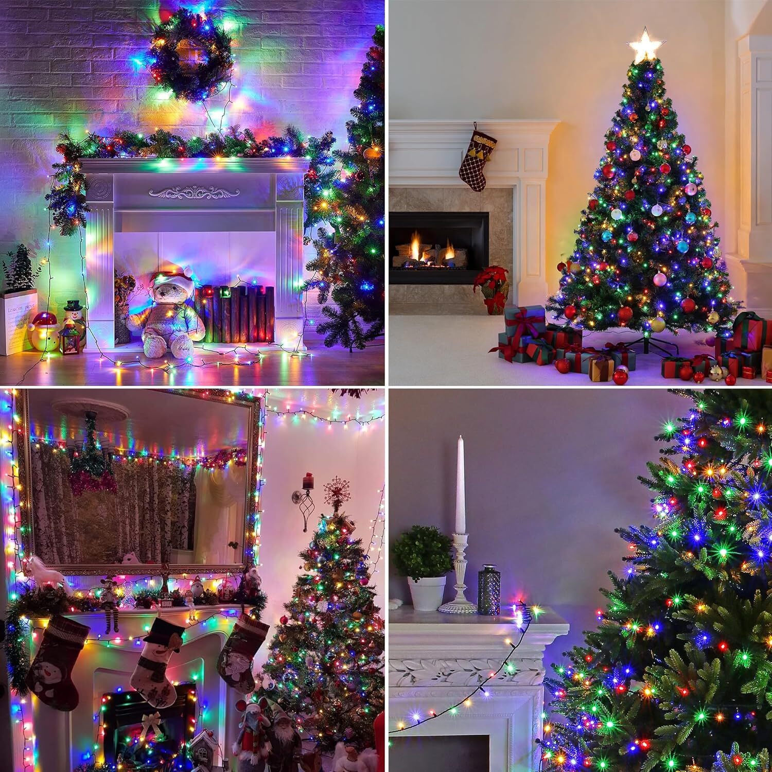 Multicolor Christmas String Lights 200/300/500 LED Christmas Lights Waterproof