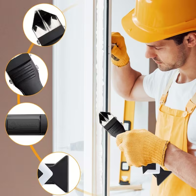 3 in 1 Silicone Caulking Tools（Stainless Steelhead),9pack, Caulk 9pcs