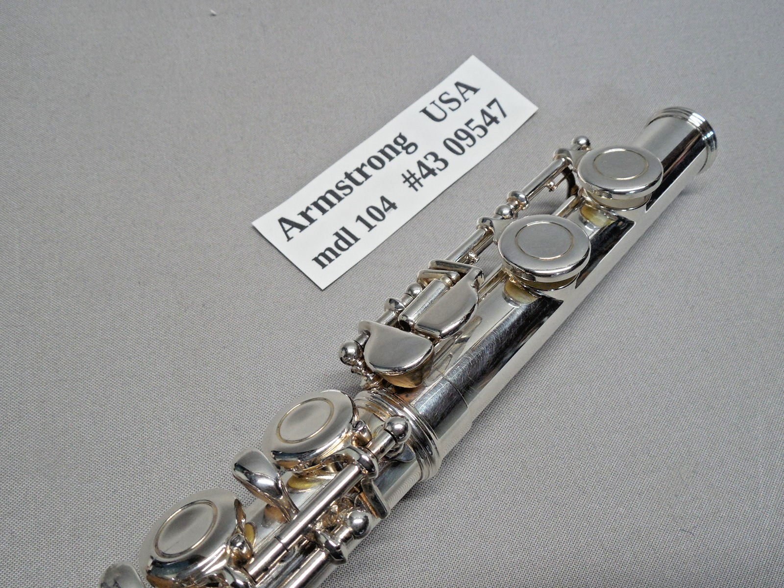 Armstrong 104 Silver Plated Flute w/ Case New Pads Polished Reconditioned