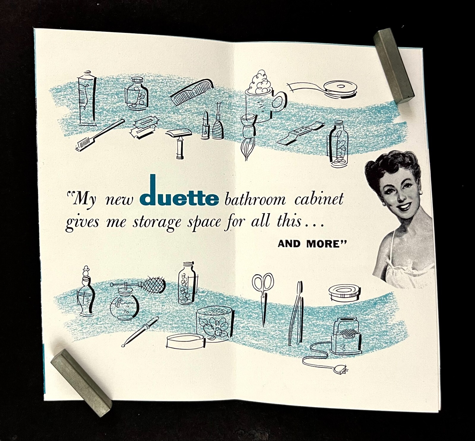 1954 Miami Carey Duette Bathroom Cabinets Vintage Advertisement Models Pamphlet