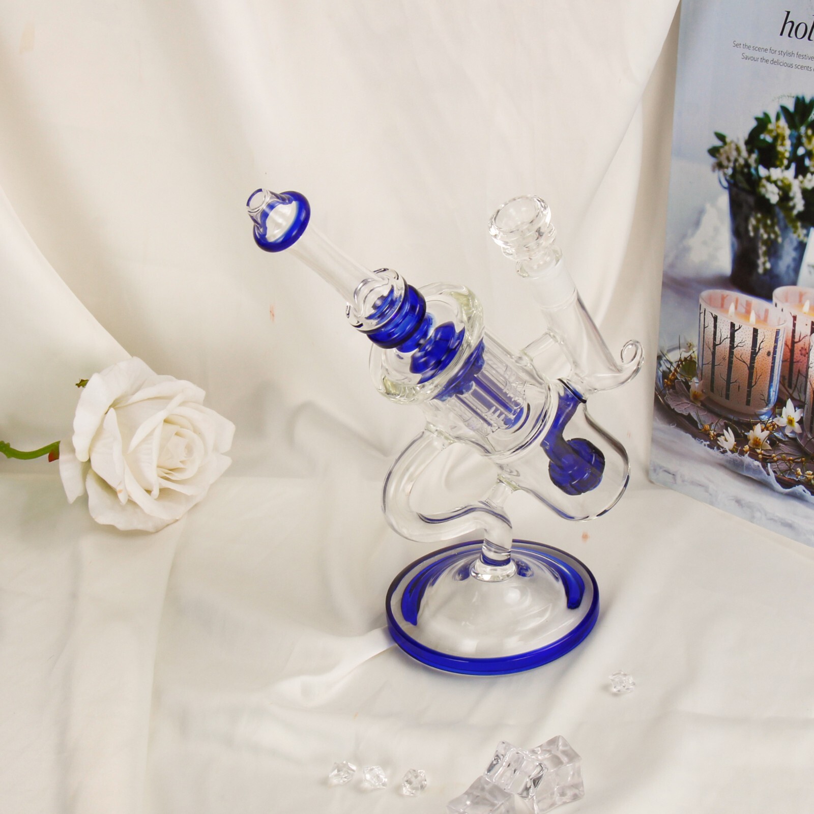 10'' Water Pipe Special Bong Perc Bong Smoking Hookah Heavy Glass Bongs