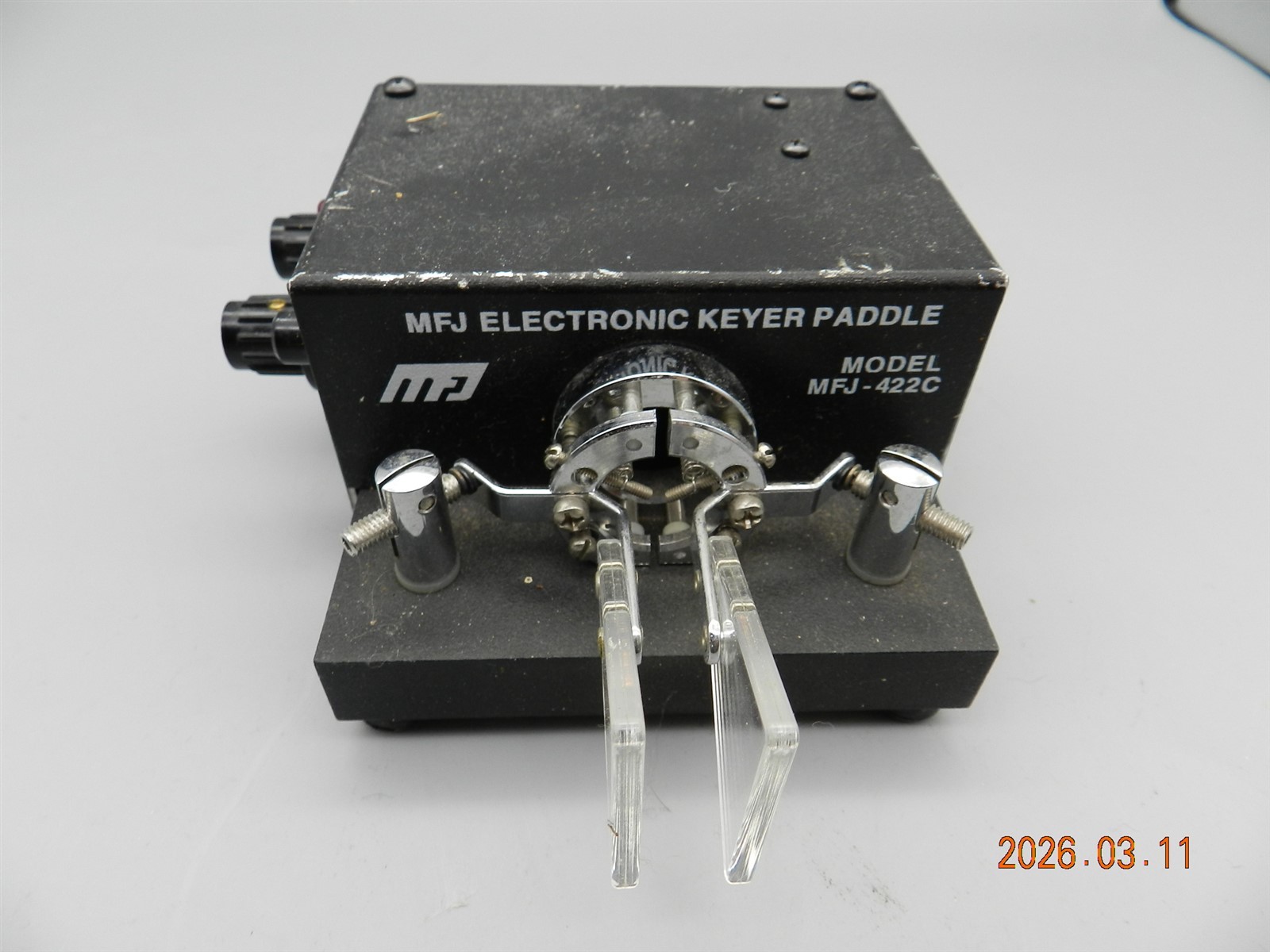 MFJ Electronic Keyer Model MFJ-422C with Bencher BY-1 Iambic Paddle