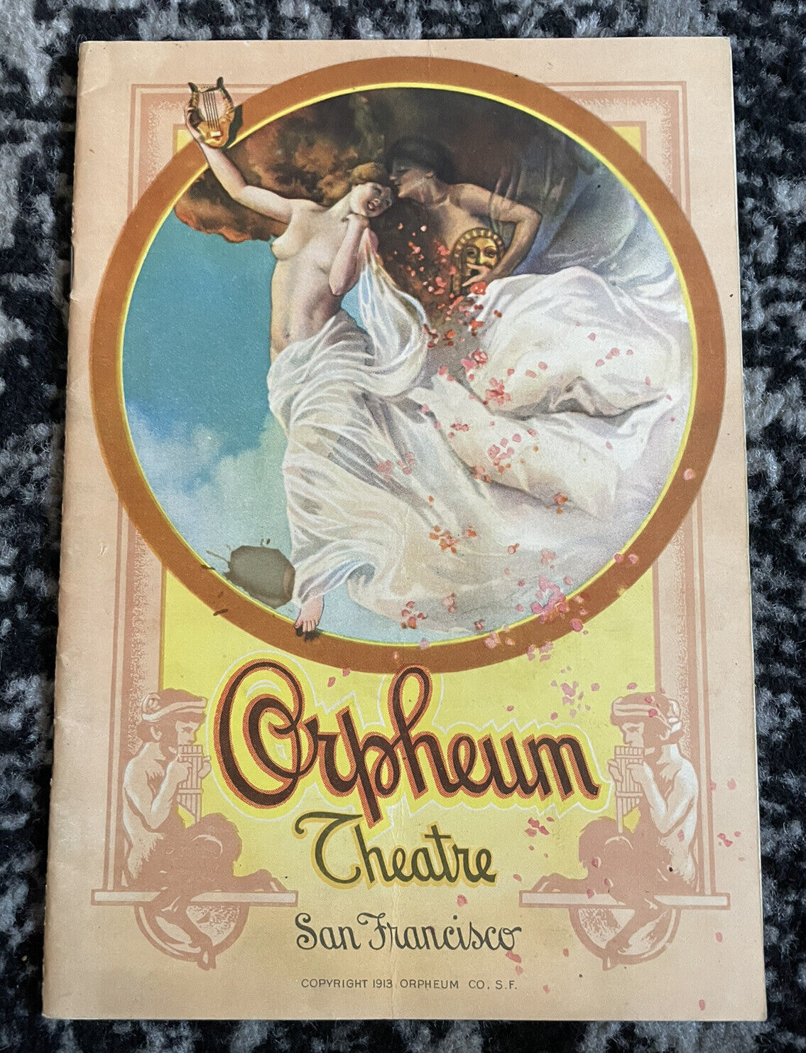 STUNNING Antique 1913 Orpheum Theater Program San Francisco California M