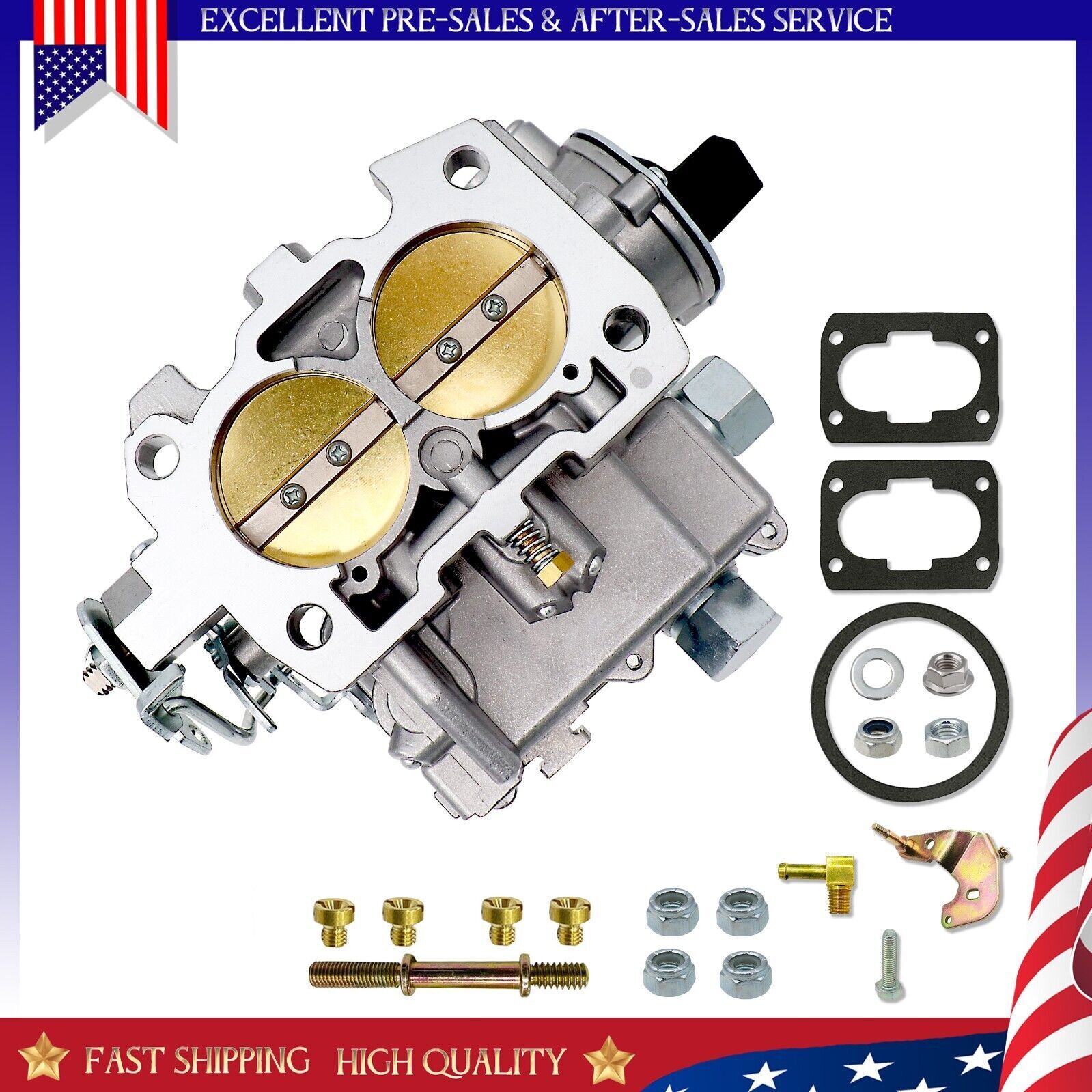 Carburetor for Mercruiser 4 Cylinder 2.5 L 3.0 L Rochester Mercarb Satin 🔥