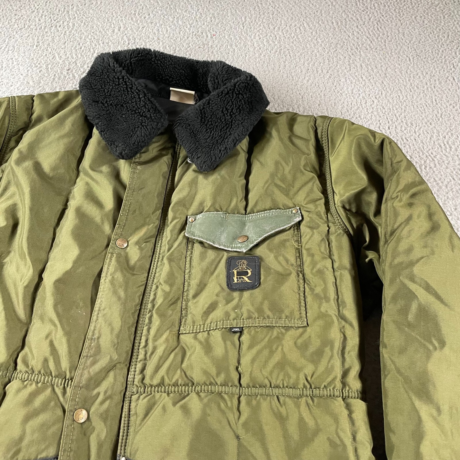 Refrigiwear Sage Green Iron-Tuff Insulated Jacket Mens Fits Size XL Warm Winter*