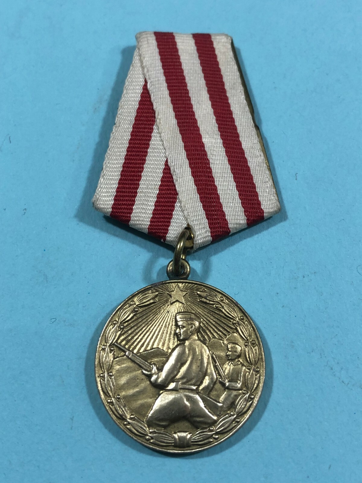 ALBANIA MEDAL OF BRAVERY ALBANIAN MILITARY MEDAL-COMUNISM AREA-1946