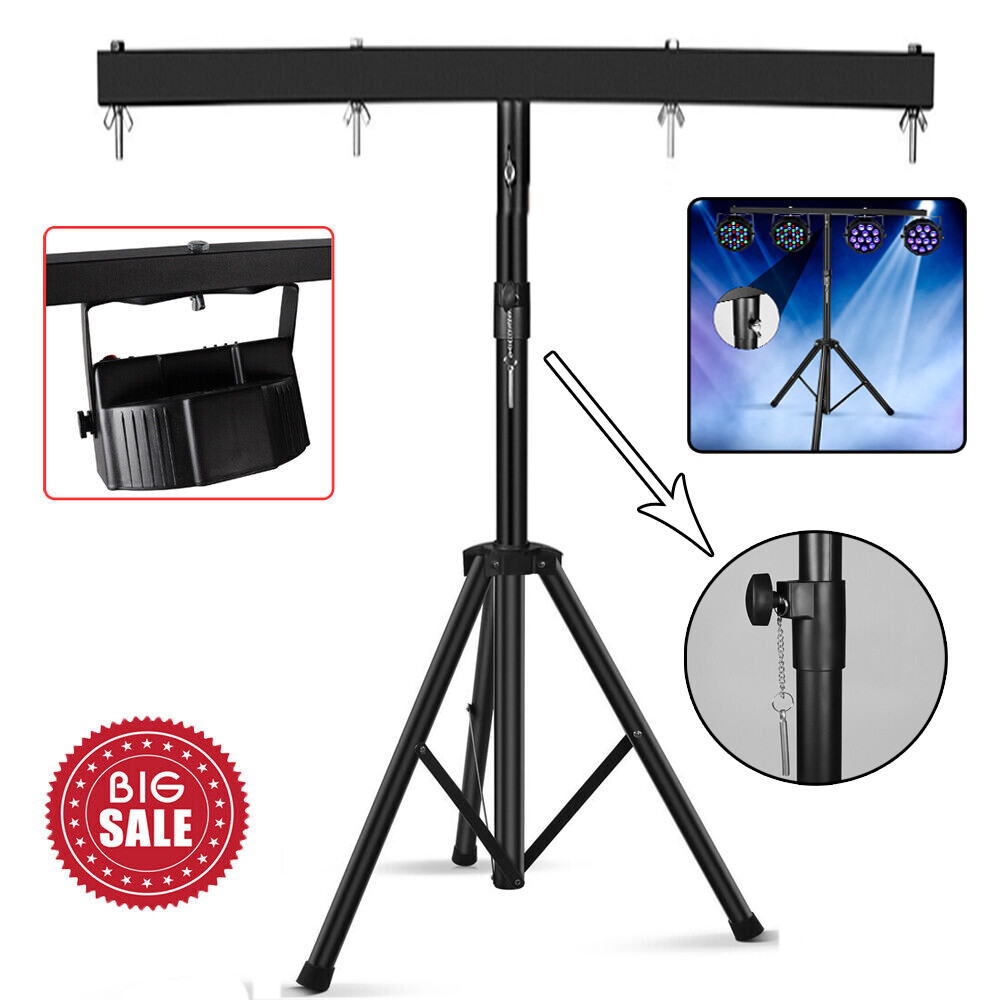 Pro Audio Universal Par Can Light Tripod Stand & T Bar Show DJ Disco Light Stand