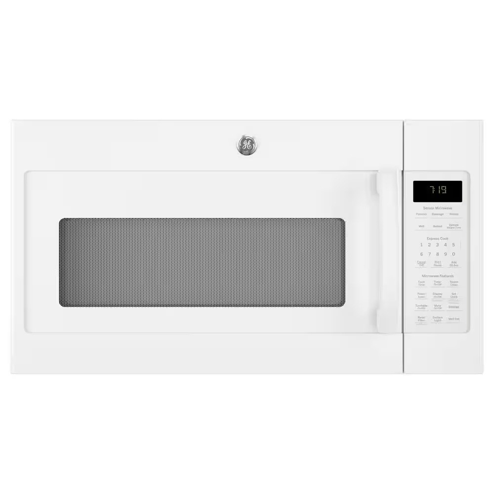 GE 1.9 cu. ft. Over-the-Range Microwave with Sensor Cooking White - JVM7195DKWW