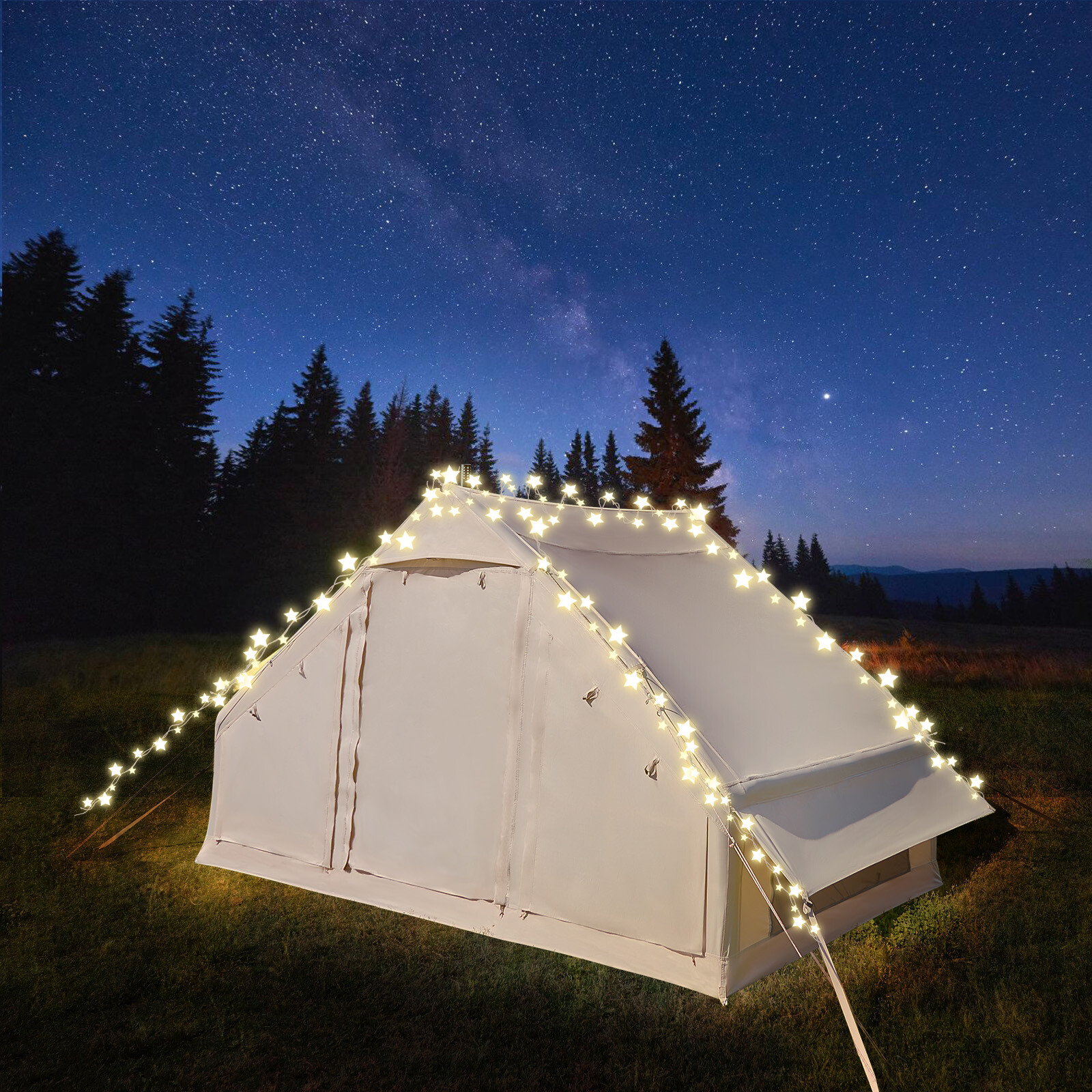 SLSY Inflatable Camping Tent with Pump 6 Person Family Camping Tent with Window