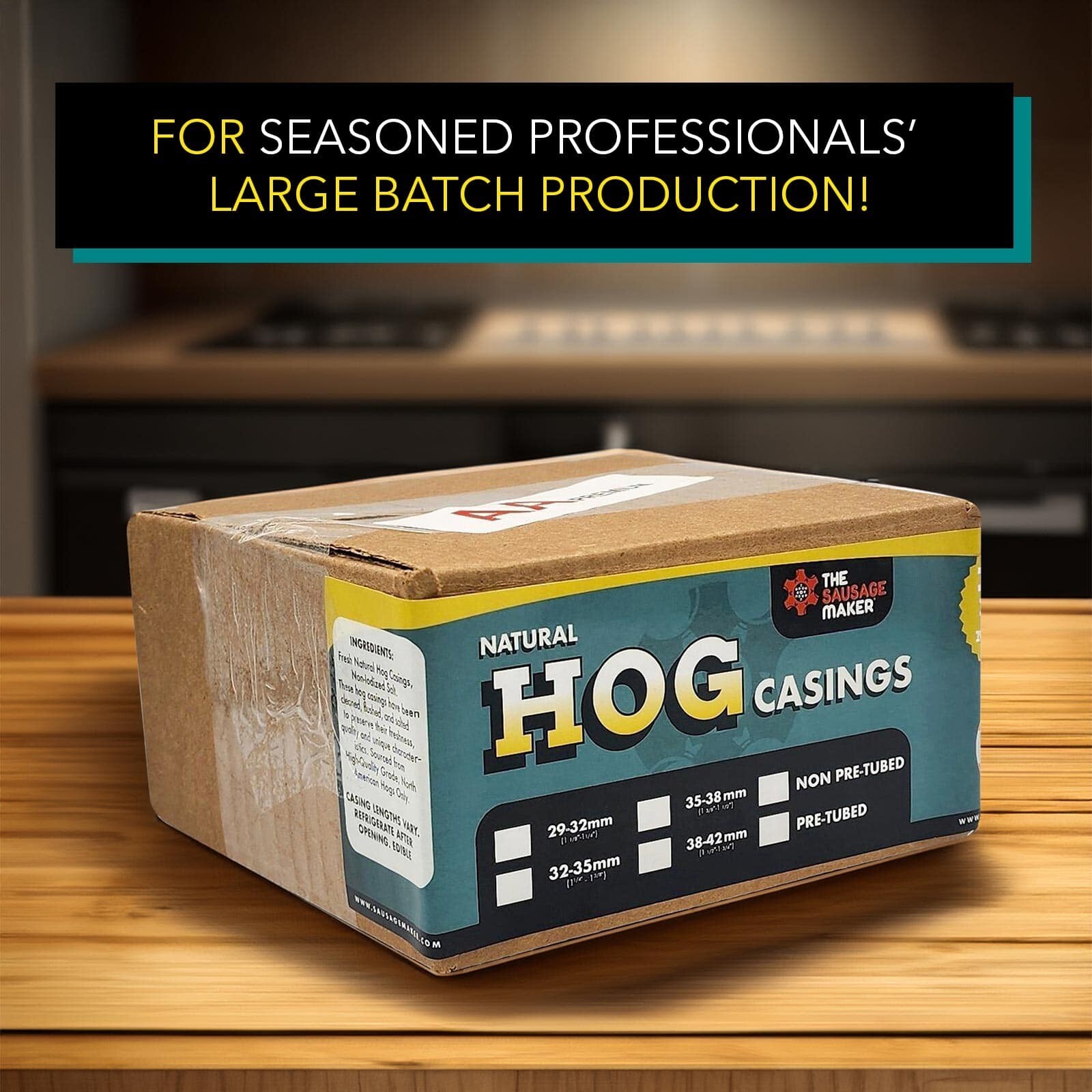 The Sausage Maker Natural Hog Sausage Casings Grade-A Edible Skin Whole Hank