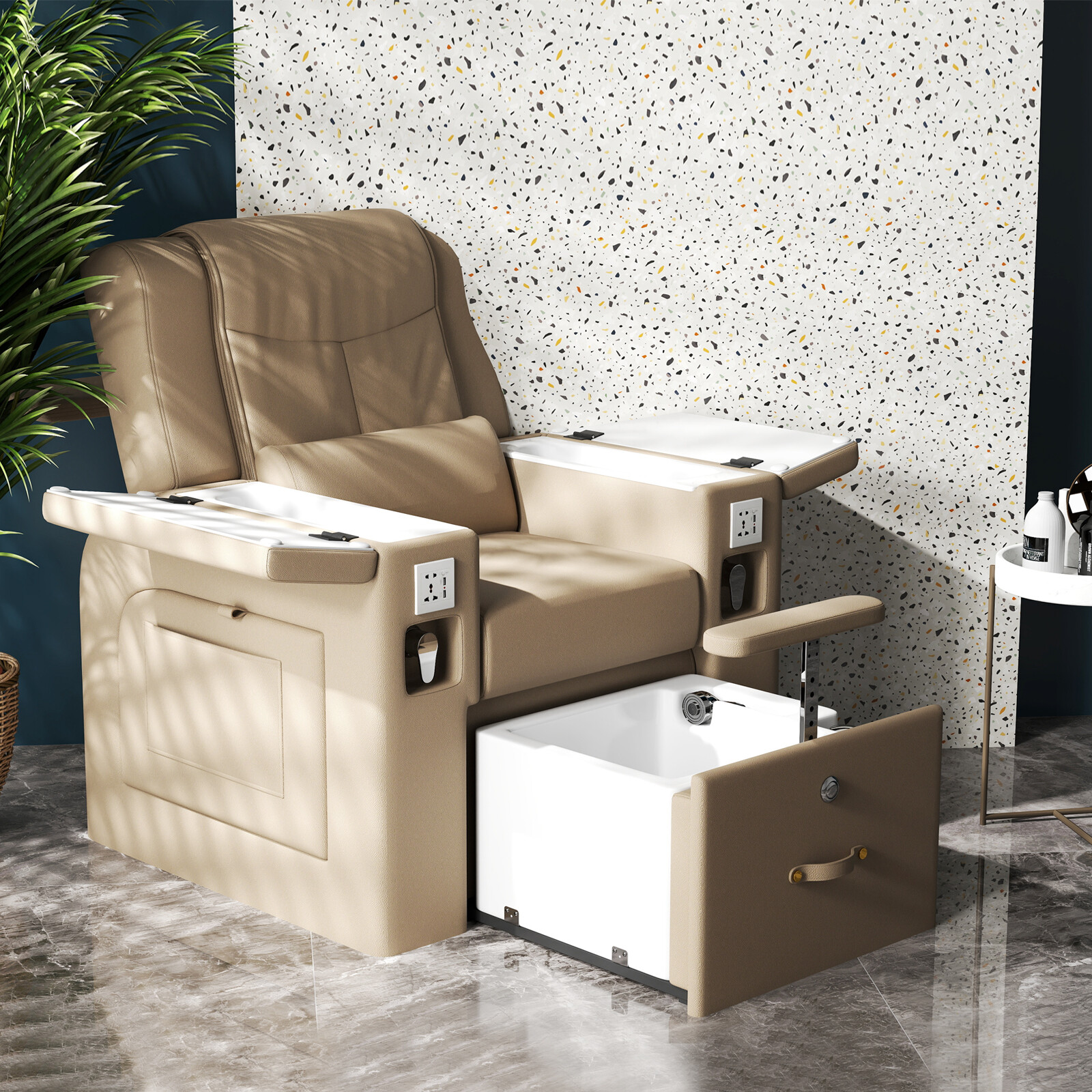 Pedicure Spa Chair with Smart Foot Bathtub,Manicure Salon Tattoo for Nail Tech