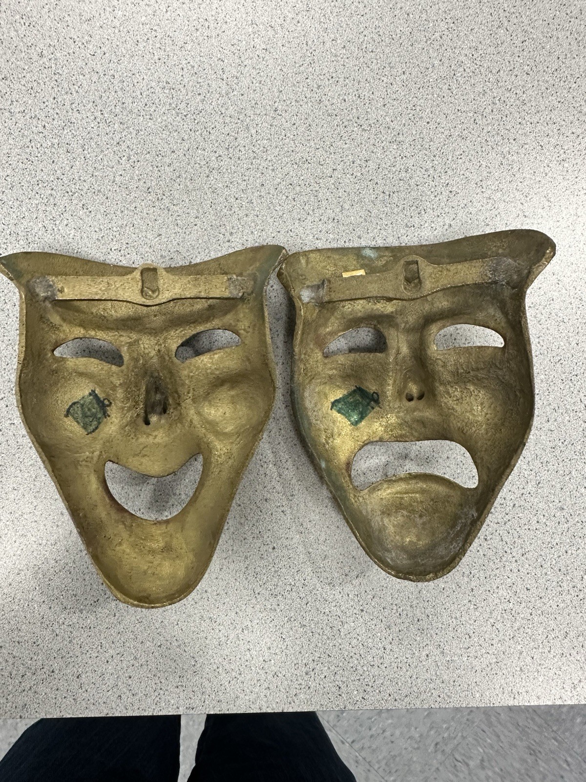 Brass Made In India Comedy & Tragedy Wall Decor.