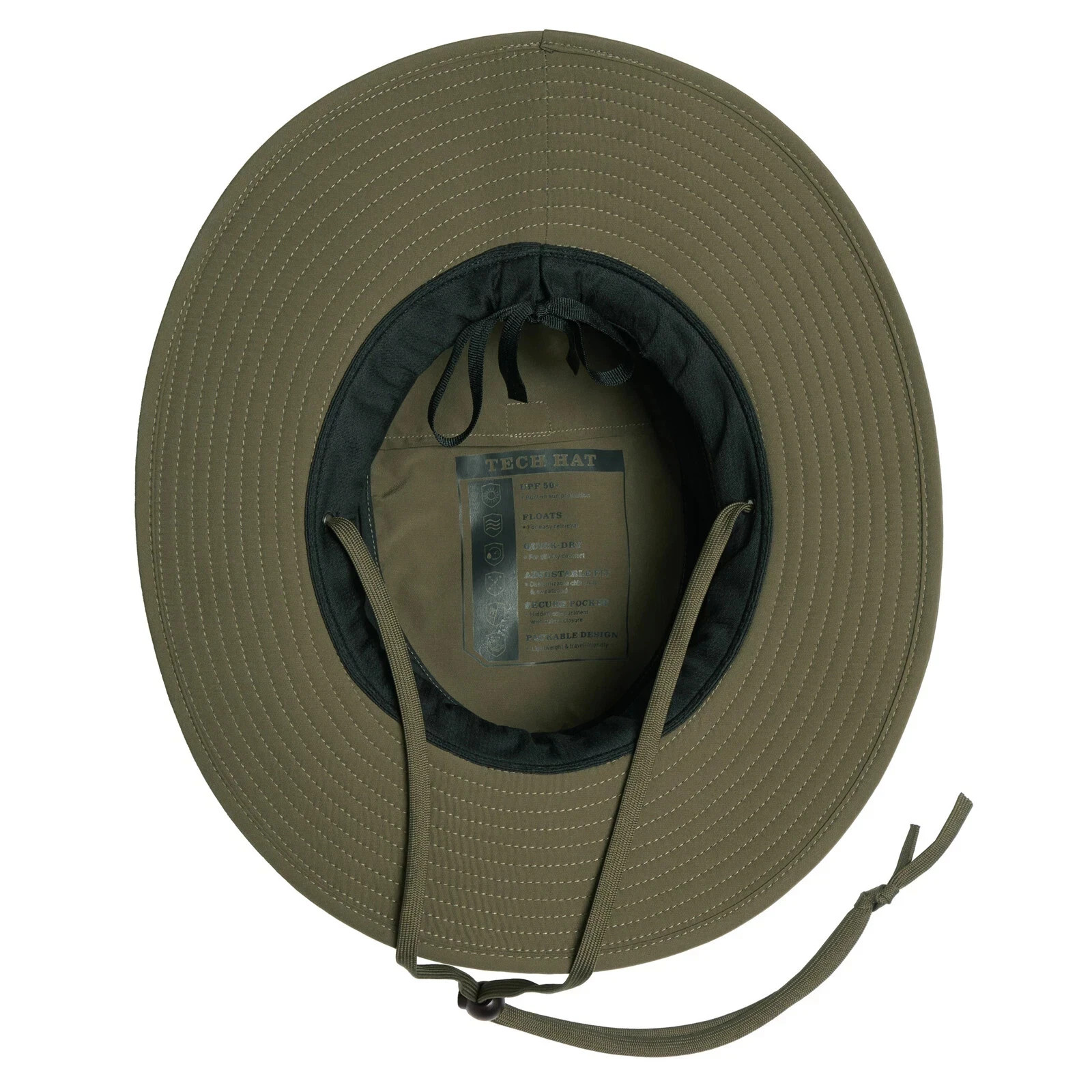 Orvis Men's Tech Hat UPF 50+ Sun Protection Quick Dry Adjust Fit Floats Green