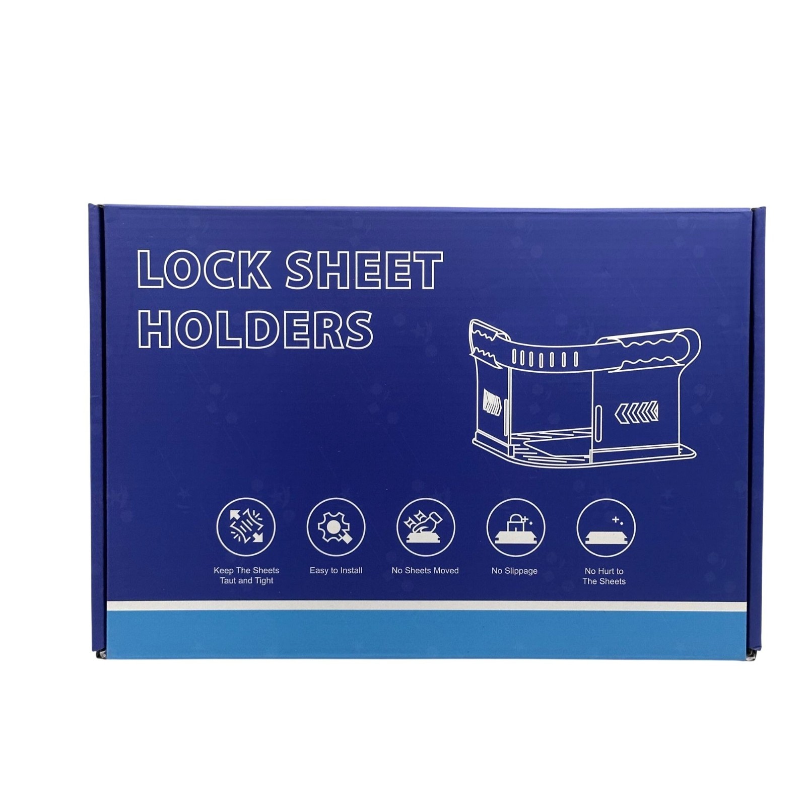 Heavy Duty Bed Sheet Holder Clips 4PCS White Plastic Corner Fastener Fits All