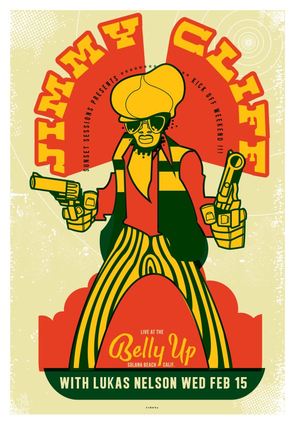 Scrojo Jimmy Cliff Lukas Nelson Belly Up Tavern 2012 Poster Cliff_1202