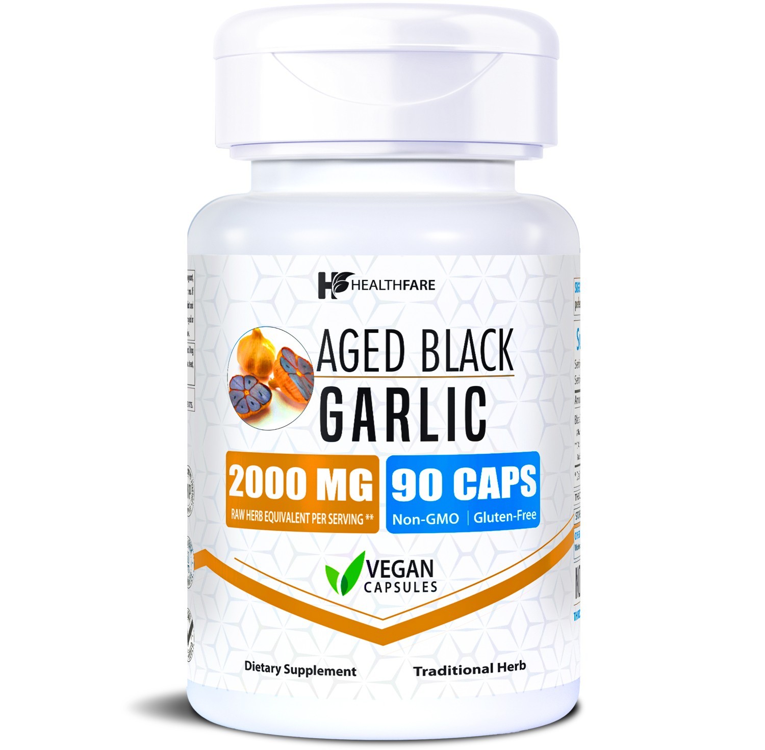 Fermented Black Garlic Extract Dietary Supplement 2000mg 90 Caps