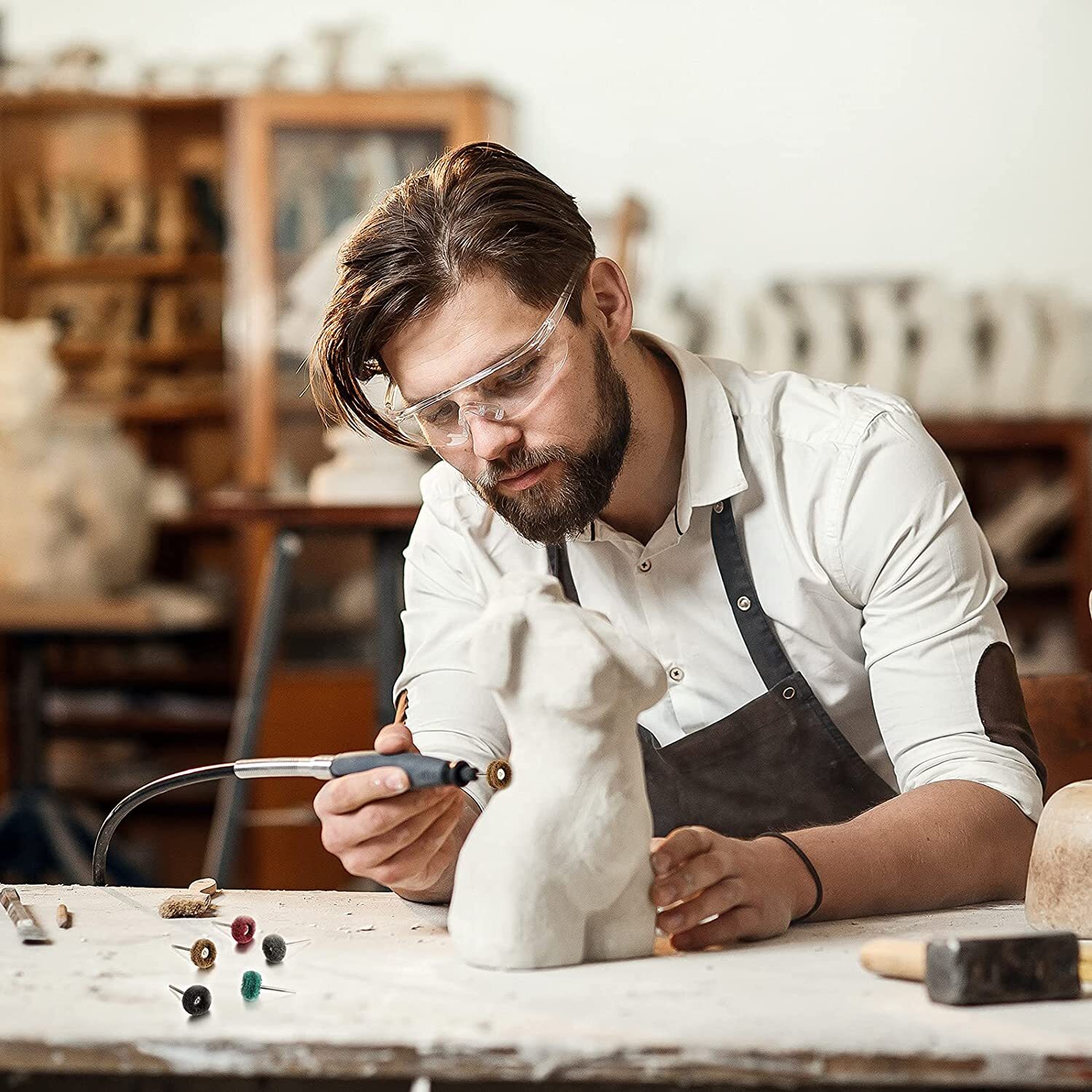 80x Abrasive Metal Polishing Buffing Wheel Burr Kit Set for Dremel Rotary Tool