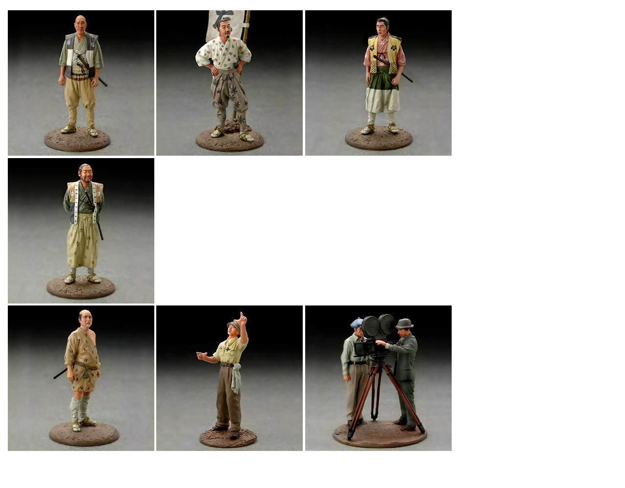 Akira Kurosawa Seven Samurai  7 Figure Set  Import  (Color) US SELLER