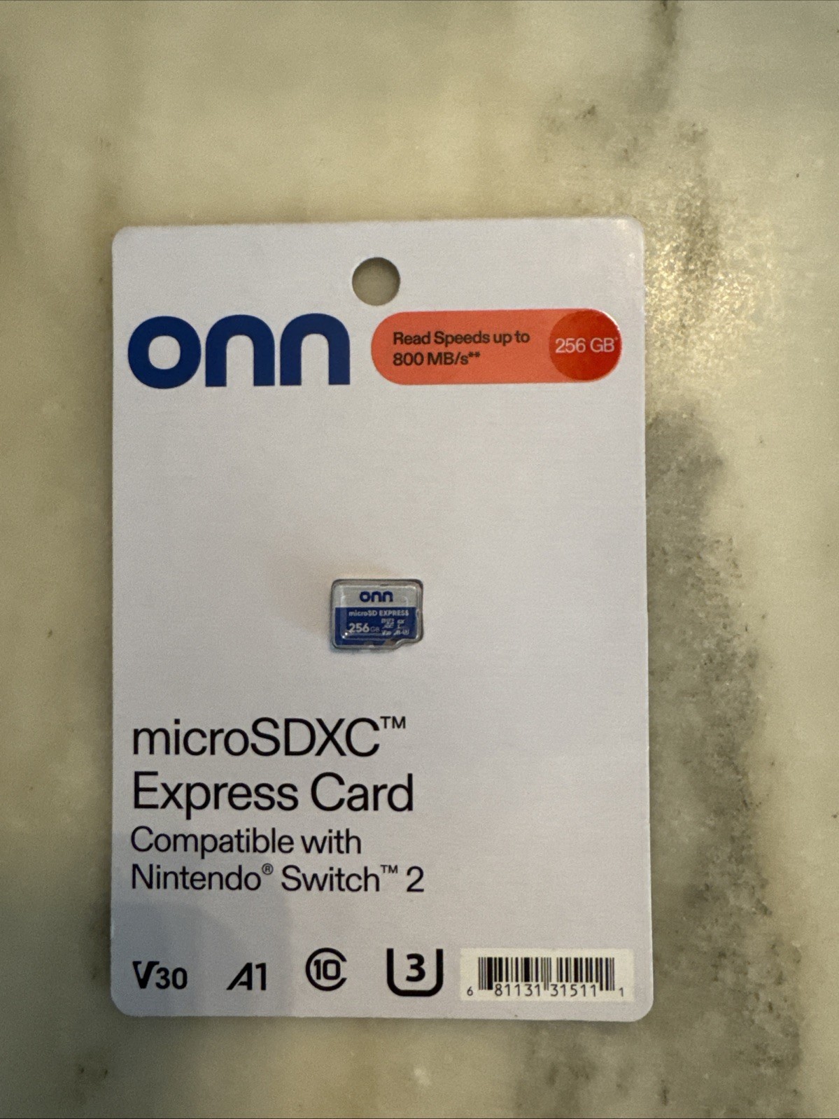 Onn 256GB Micro SDXC Express Card Compatible With Nintendo Switch 2 Brand New