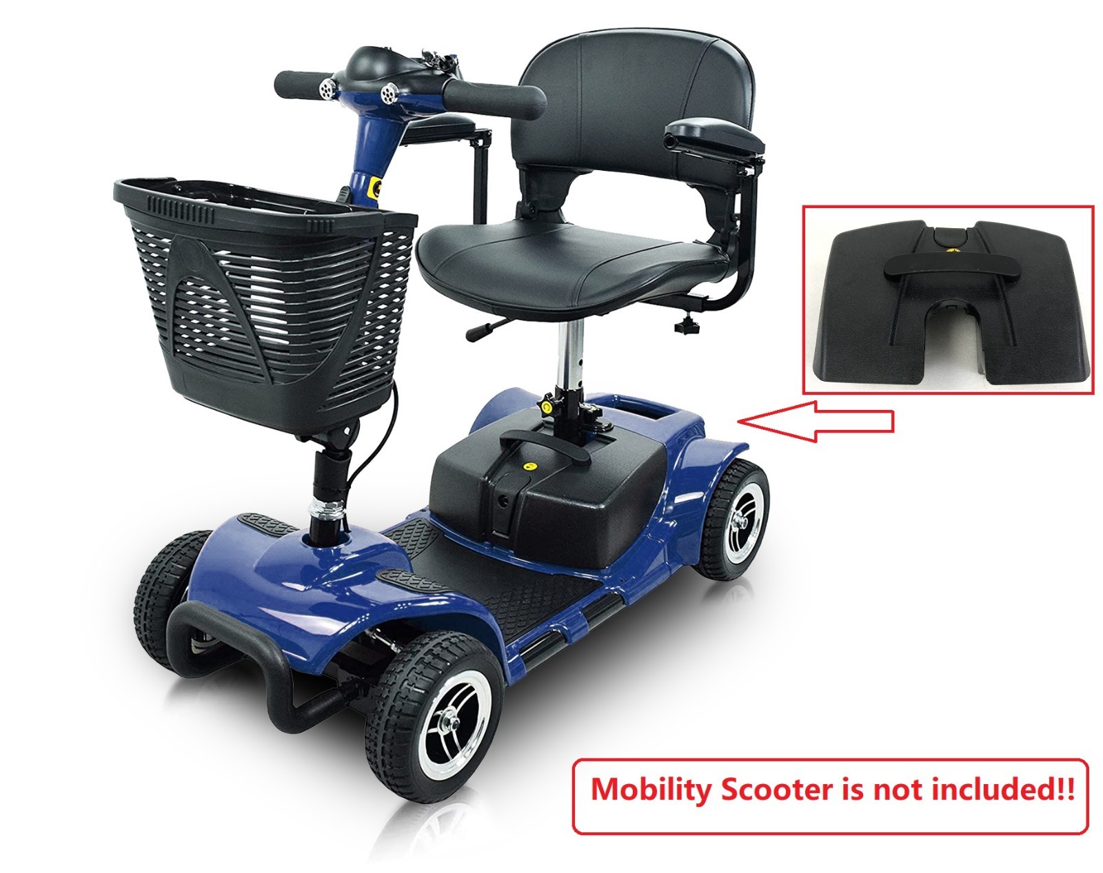 4 Wheels Scooter replace Parts for W3431 (Battery/charger/seat/key, etc.)
