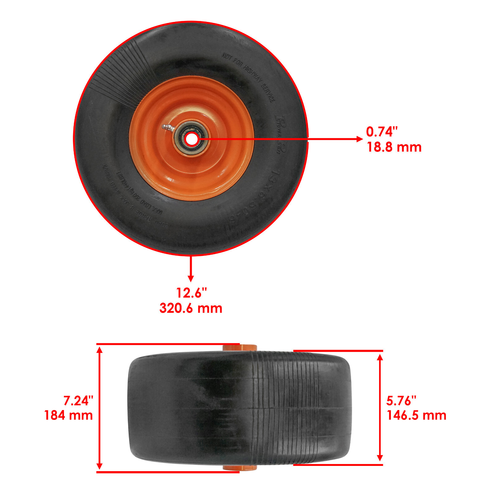 52" Deck Solid Caster Wheel Airless For Scag SCZ52V-23FX SCZ52V-25CV SCZ52V-26BS