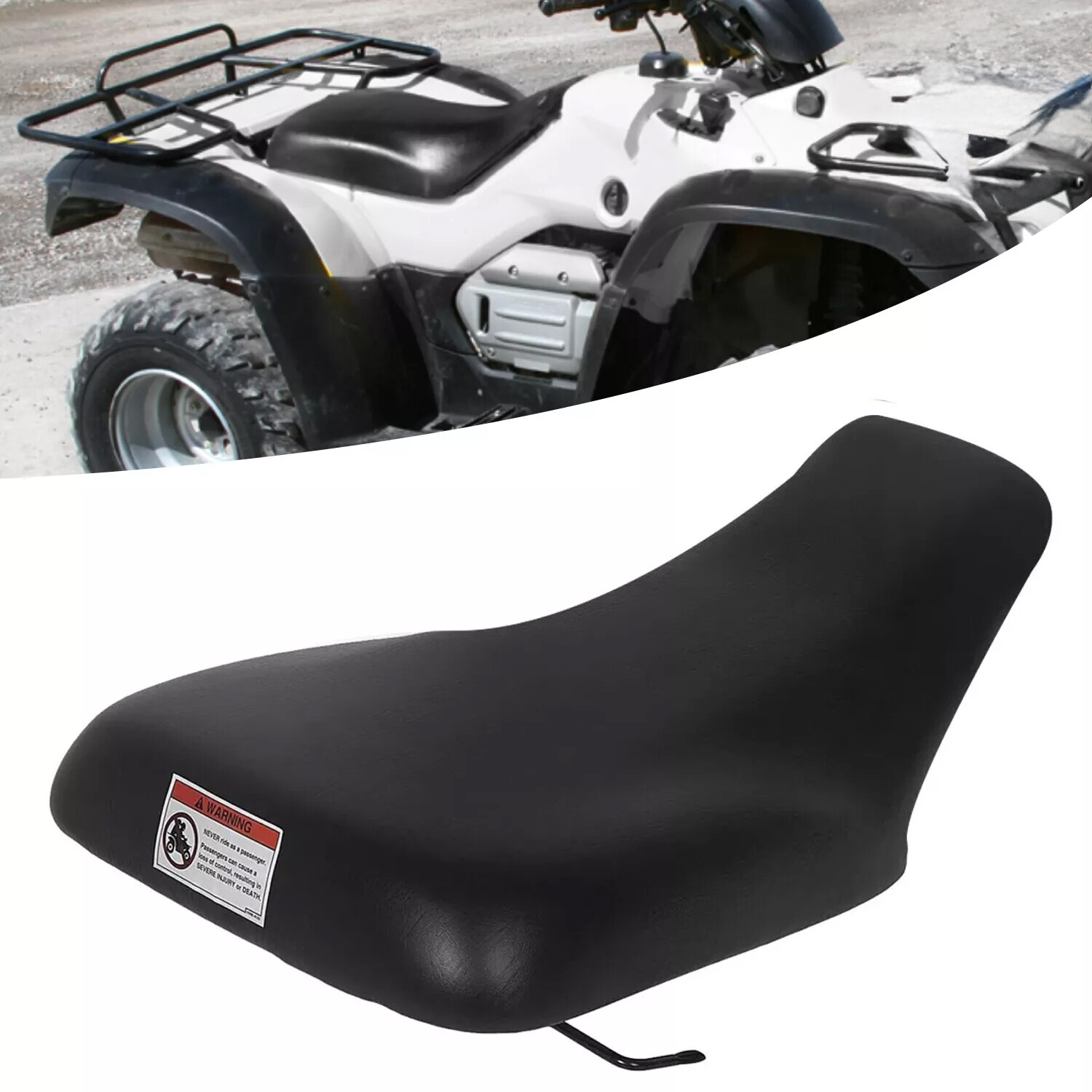 Complete Seat for Honda TRX350 400 FE FM TE TM Rancher 350 2004 2005 2006 Black