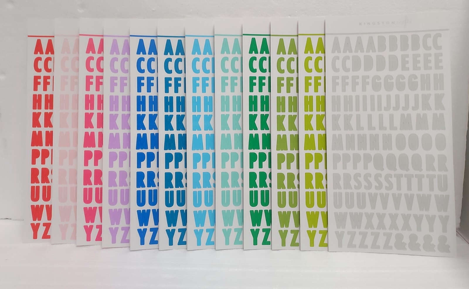 Kingston Crafts Cardstock Alphabet Stickers, Color Combo-B: 2,520-pcs! 808622