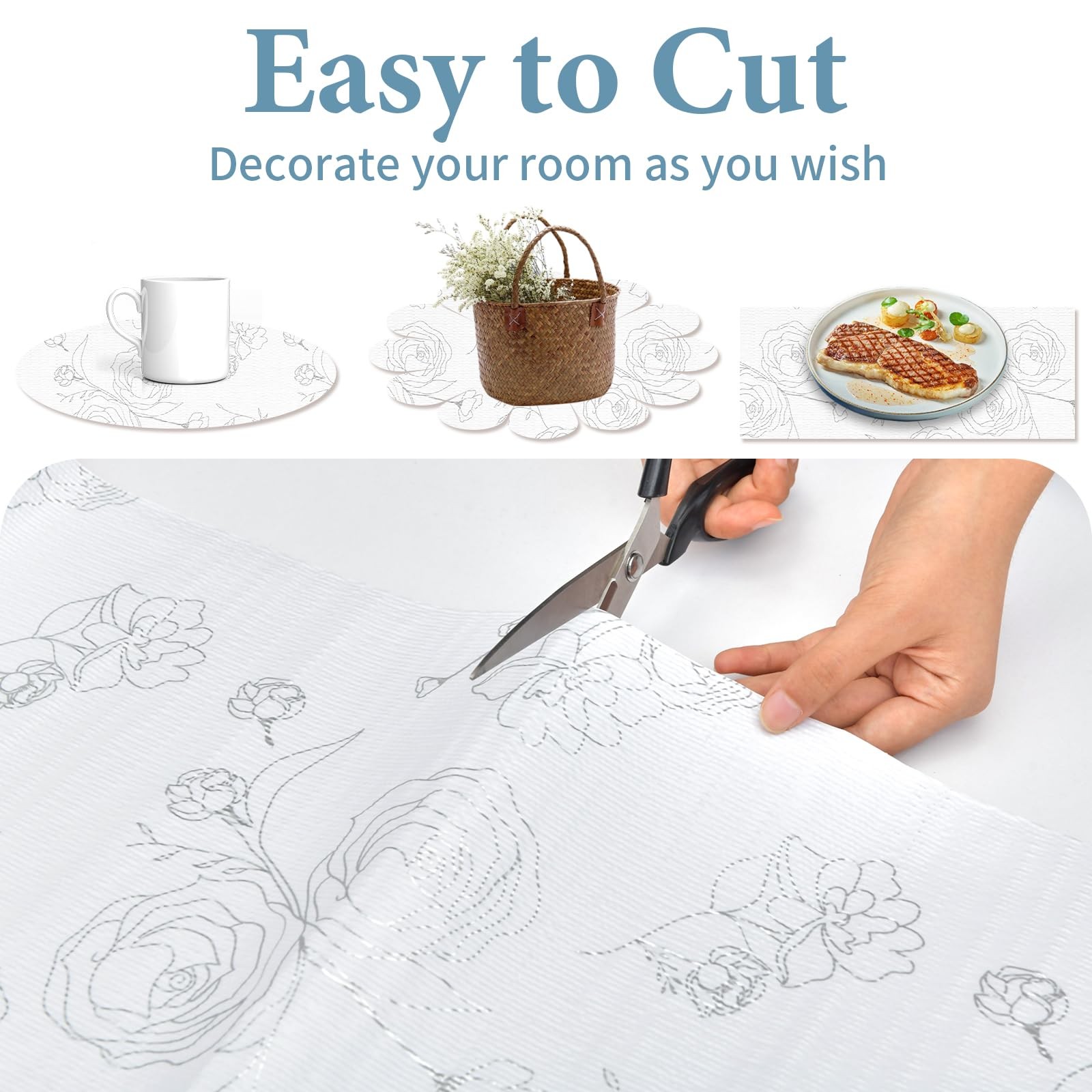 Shelf Liners for Kitchen Cabinets 12in x 20FT Non Adhesive Drawer Liner Slive...