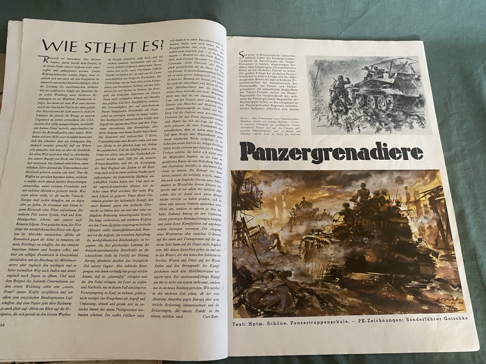 Vintage Original WW2 Magazines Rare Afrika Korps Motorschau Art