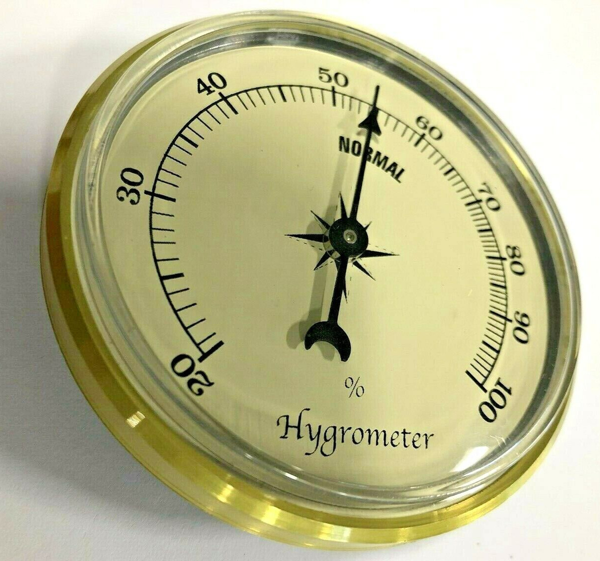 2-3/4" Hygrometer W70GHI for Mounting, Moisture Reader, Ivory Face