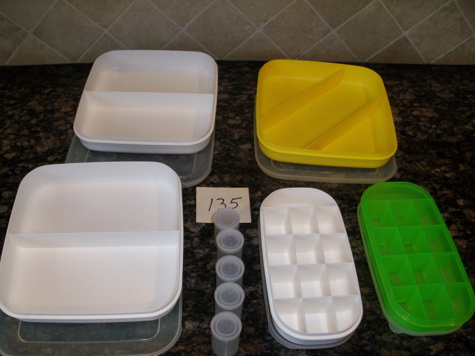 5 Eagle Craftstor Craft storable Square Divided Tray Storage Craft Bin Container