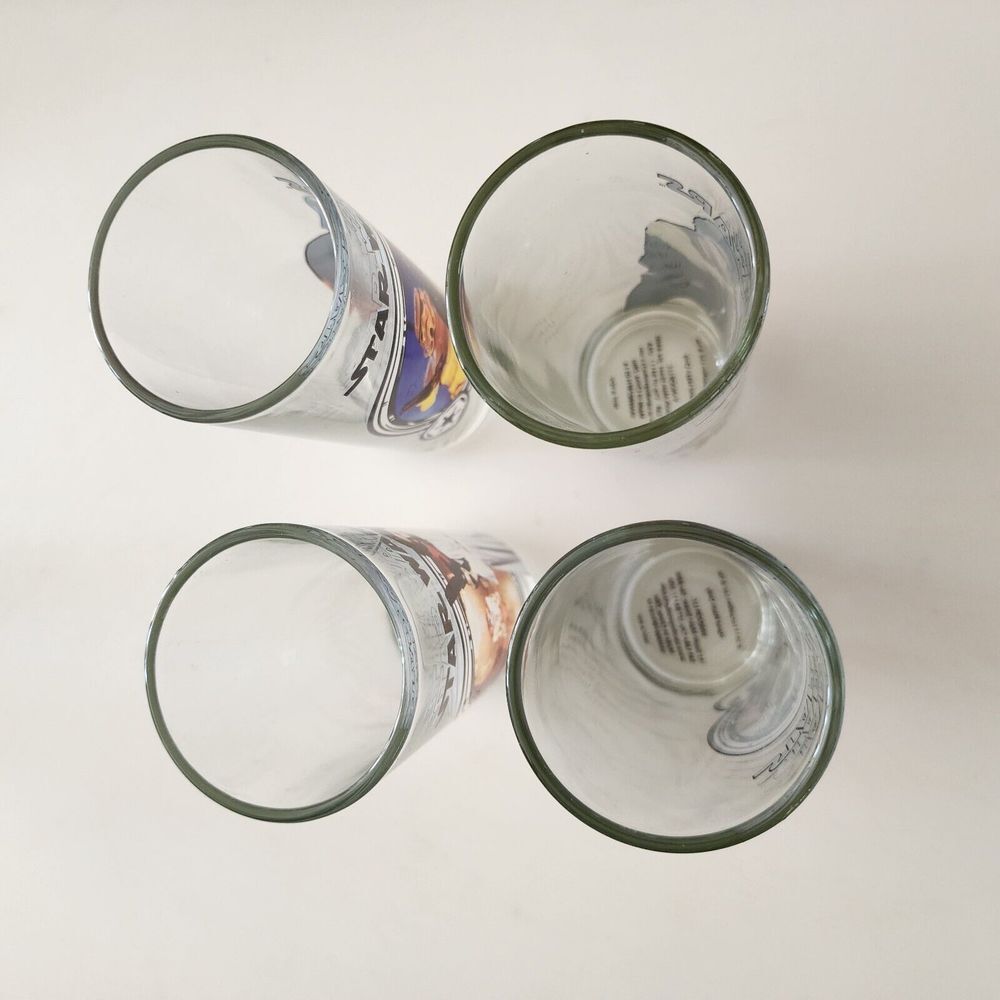 Star Wars 2013 Lucas Films Printed Glass Set 4 Pcs 10oz Drinkware