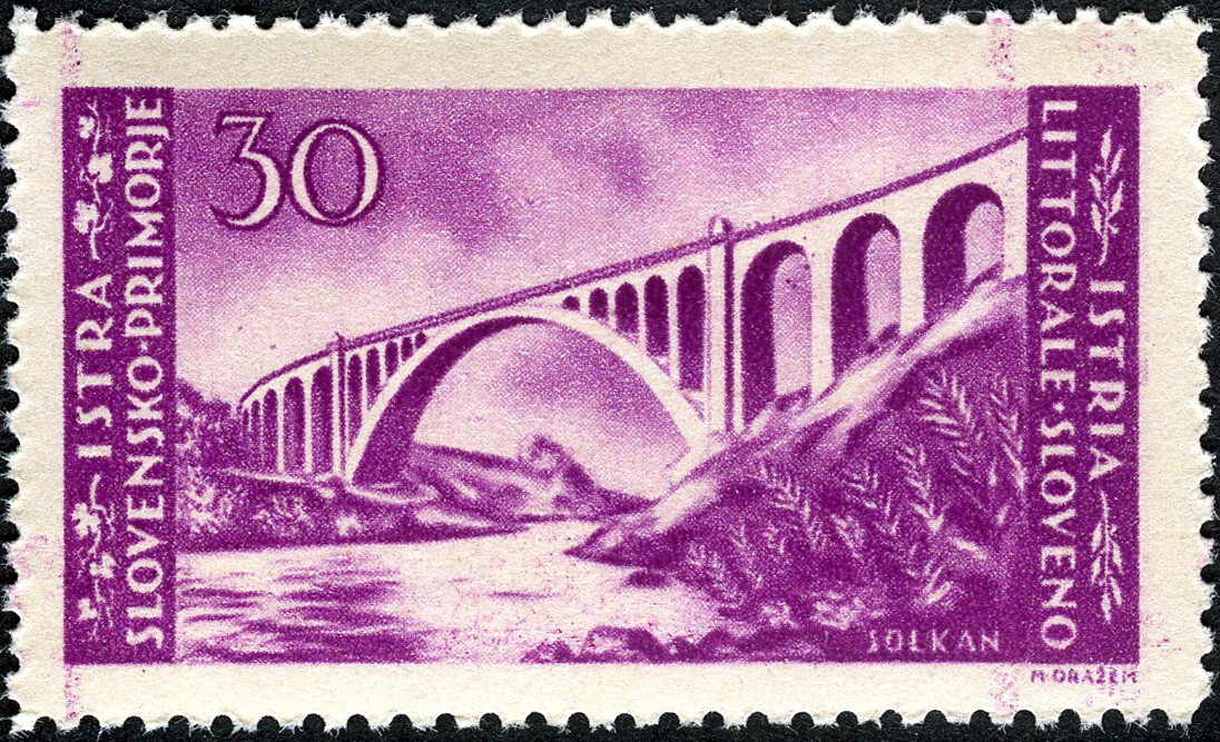Istria - Yugoslavia 1945 Viaduct at Solkan MNH (SC# 35)