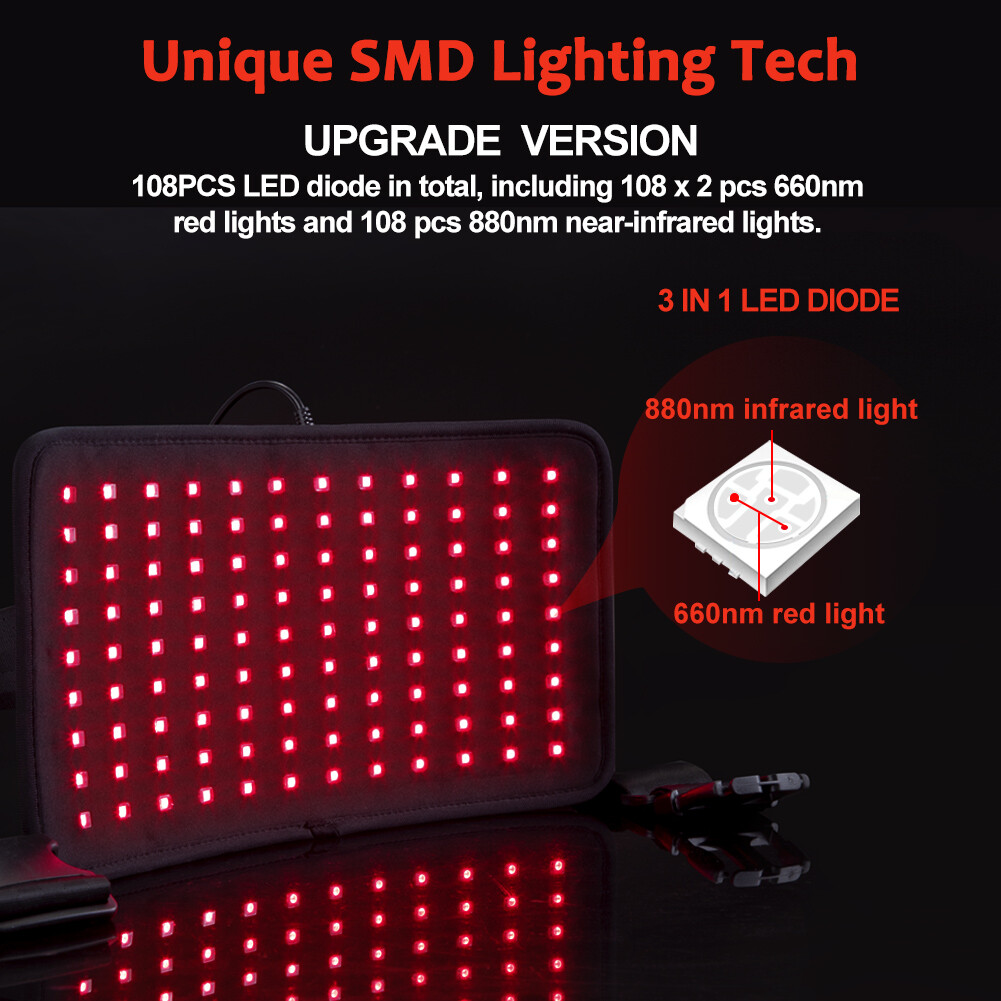880nm Infrared Red Light Therapy Device Waist Belt For Arthritis Pain Relief