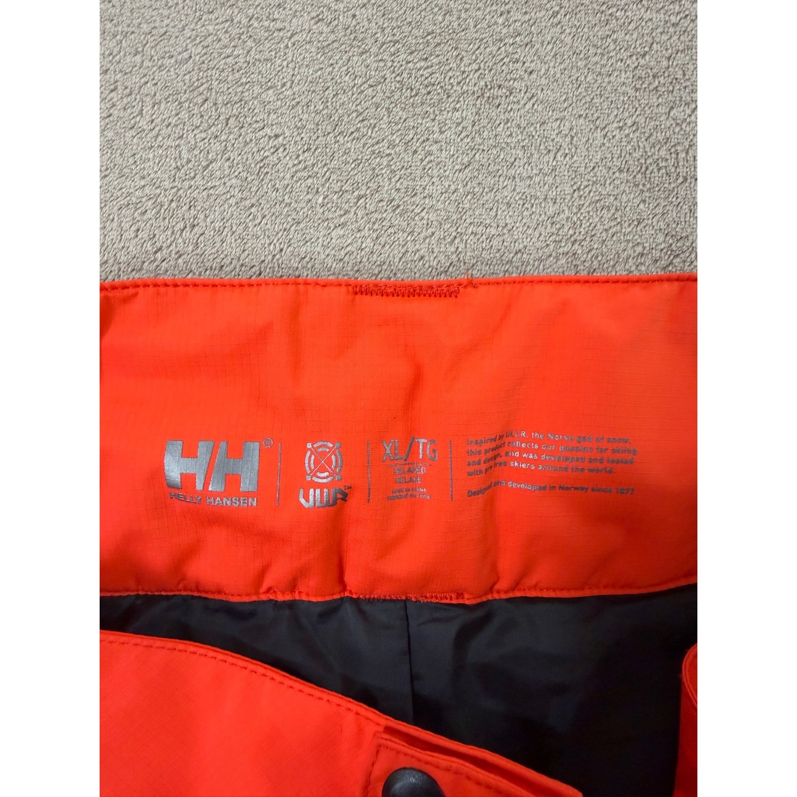Helly Hansen Helly Tech Recco Snowboard Ski Pants Men's XL Orange Waterproof EUC