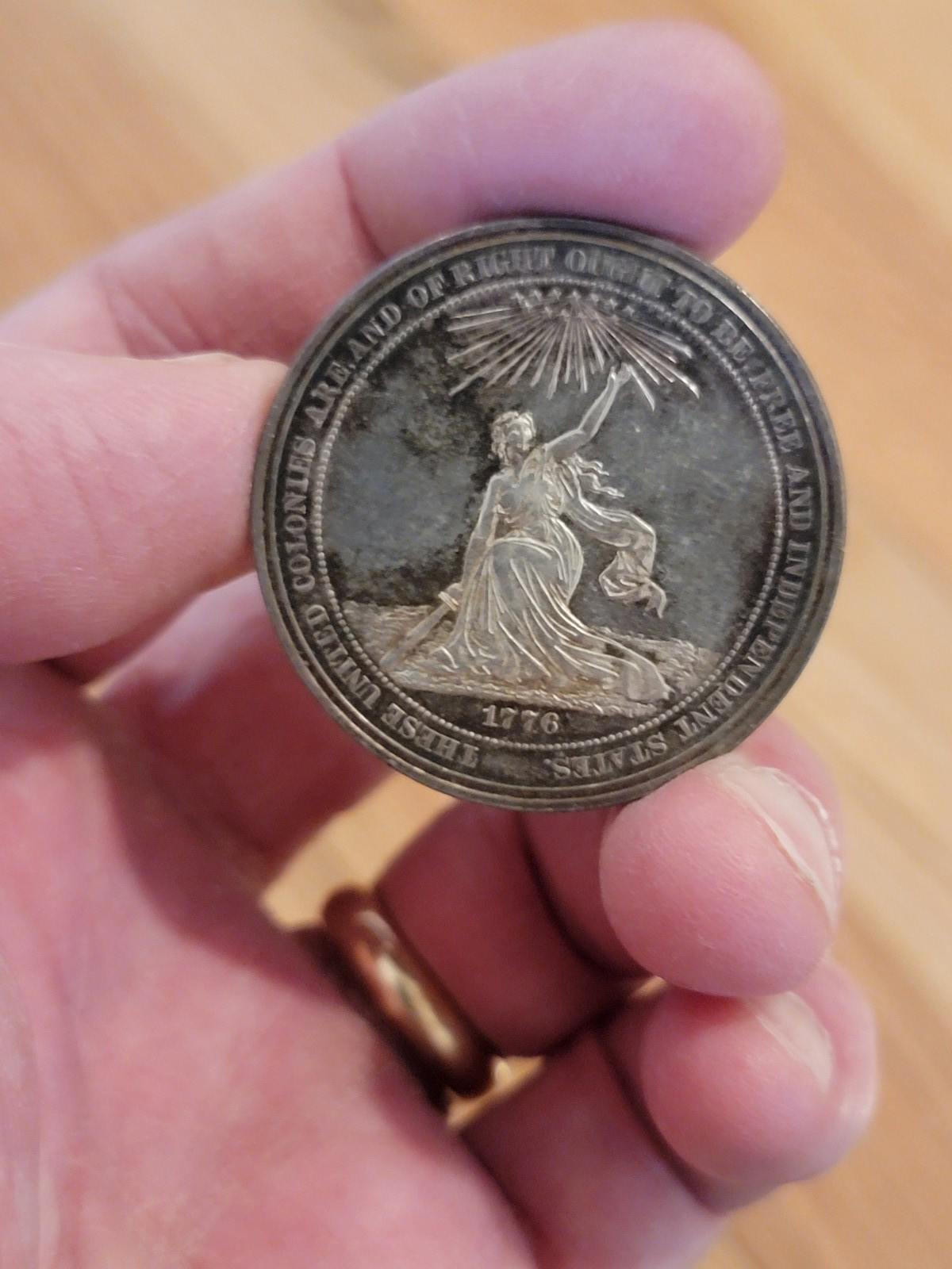 1876 HK-20 SO-CALLED DOLLAR OFFICIAL U.S. MINT CENTENNIAL SILVER PROOF MEDAL