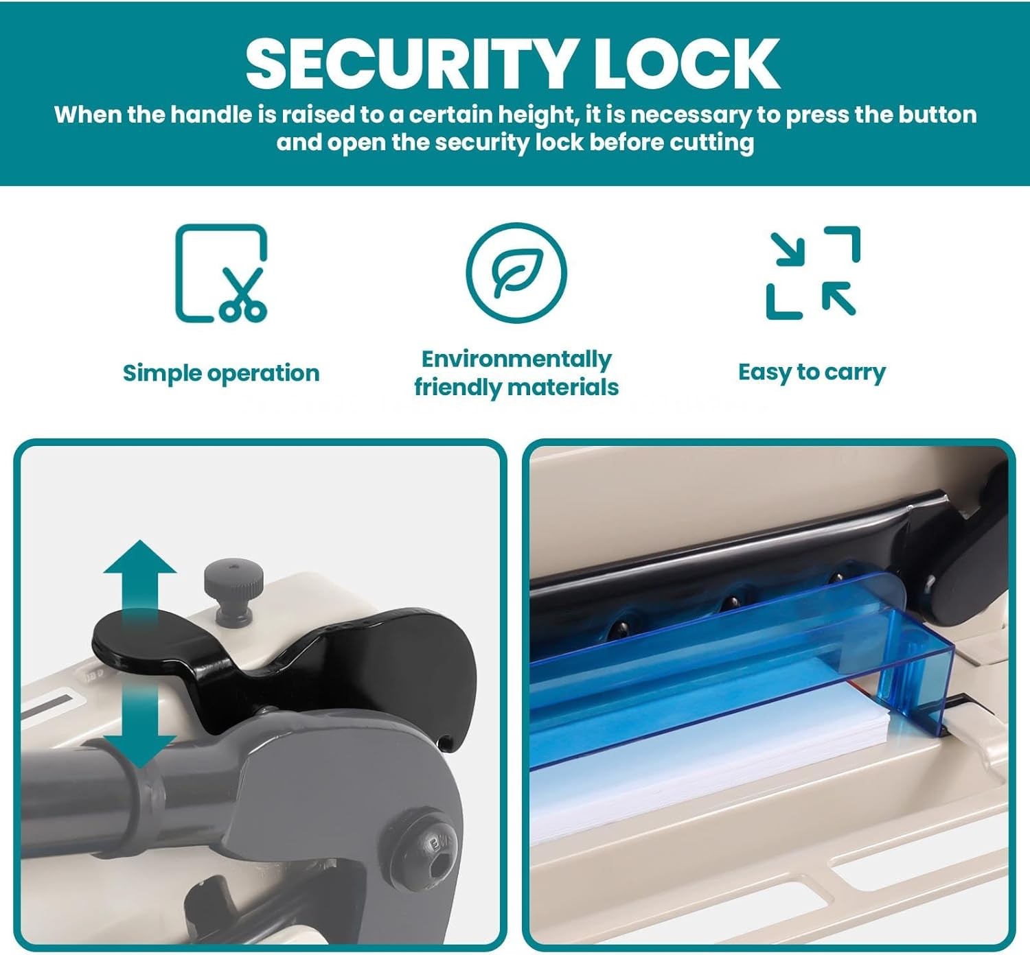 17"Heavy Duty Guillotine Paper Cutter,A3 Manual Paper Trimmer 400 Sheet Capacity